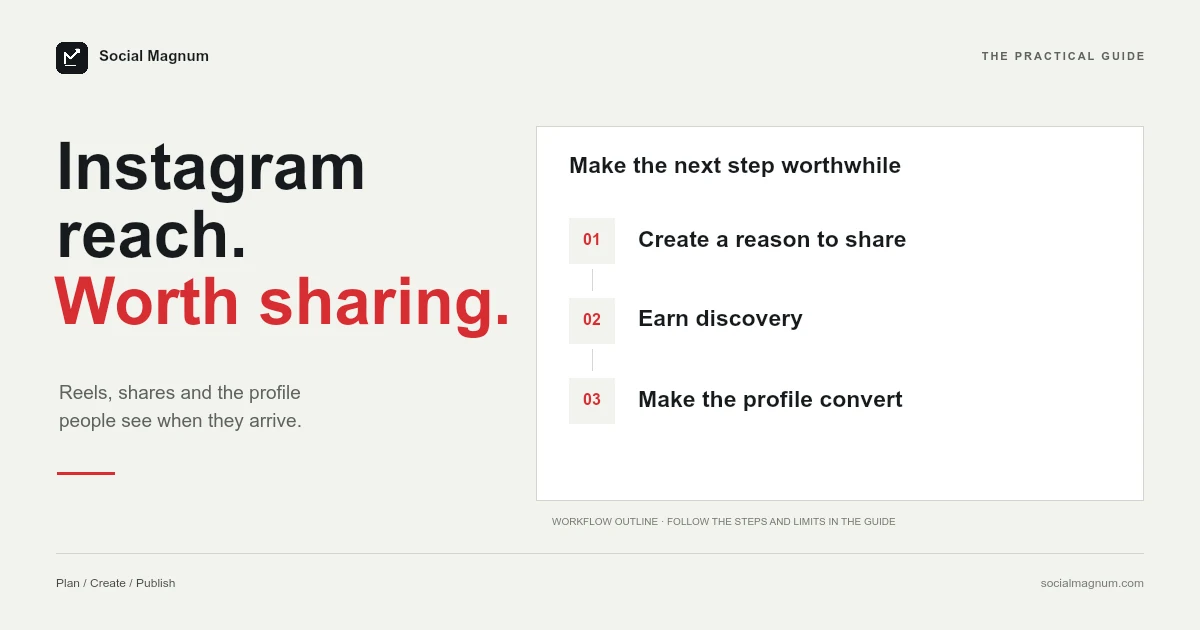 Instagram reach. Worth sharing. Make the next step worthwhile.