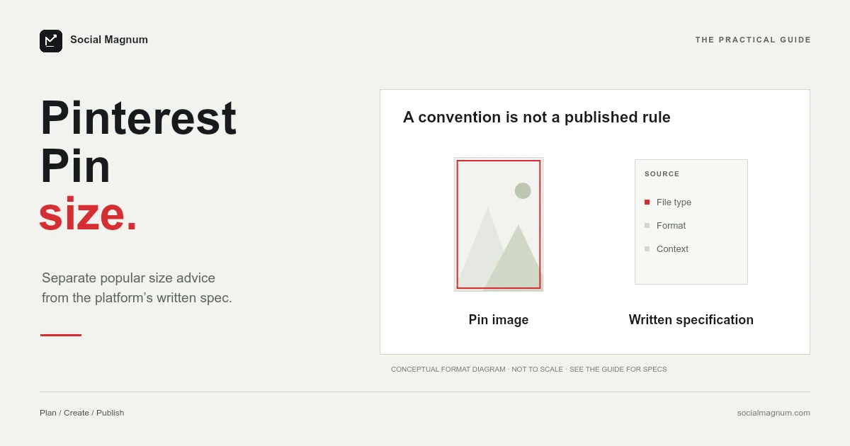 Pinterest Pin size. A convention is not a published rule.