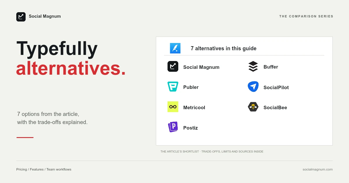 Typefully alternatives. 7 alternative tools discussed in the article.