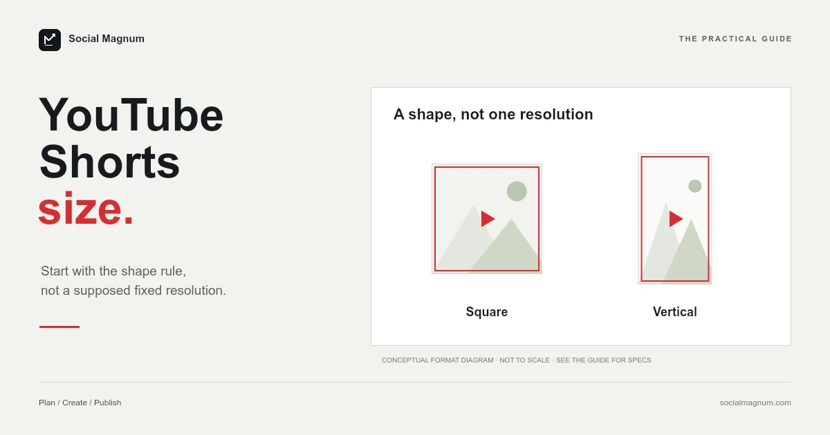 YouTube Shorts size. A shape, not one resolution.