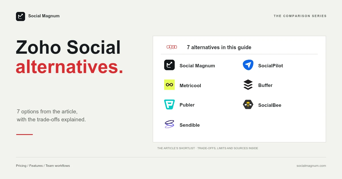 Zoho Social alternatives. 7 alternative tools discussed in the article.