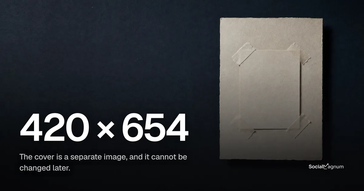 A small blank card taped down at four corners over a larger card, the tape pressed flat