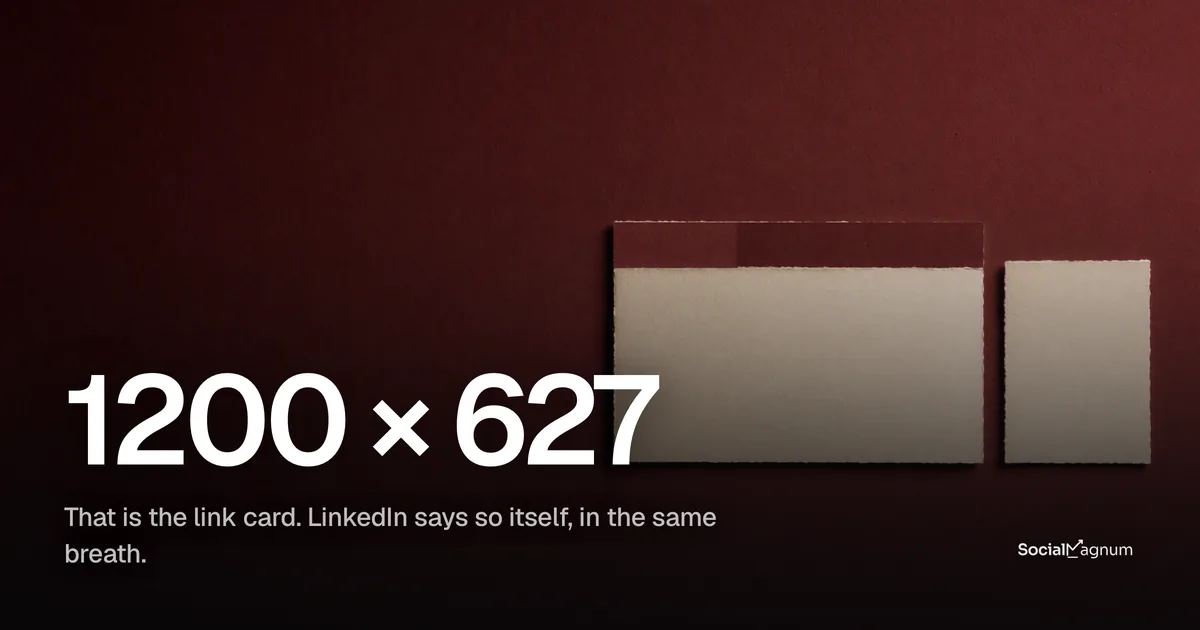 A wide blank cream card lying flat with a smaller card of different proportion beside it